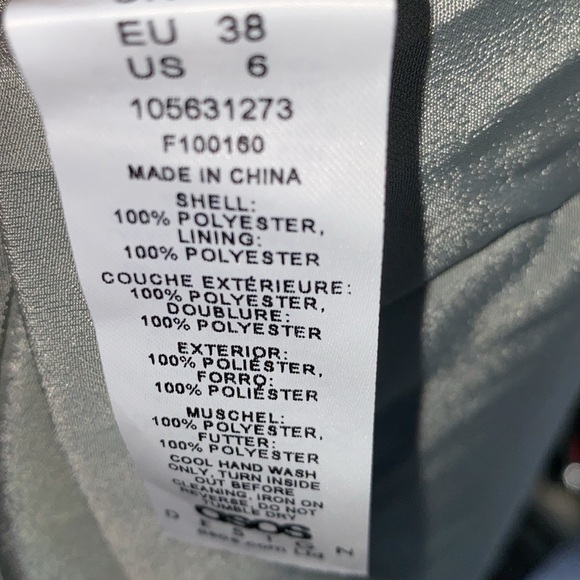 NWT ASOS  Petite Bridesmaid Pleated Pinny Maxi Dress Satin Wrap Waist Size 6P - Picture 7 of 8